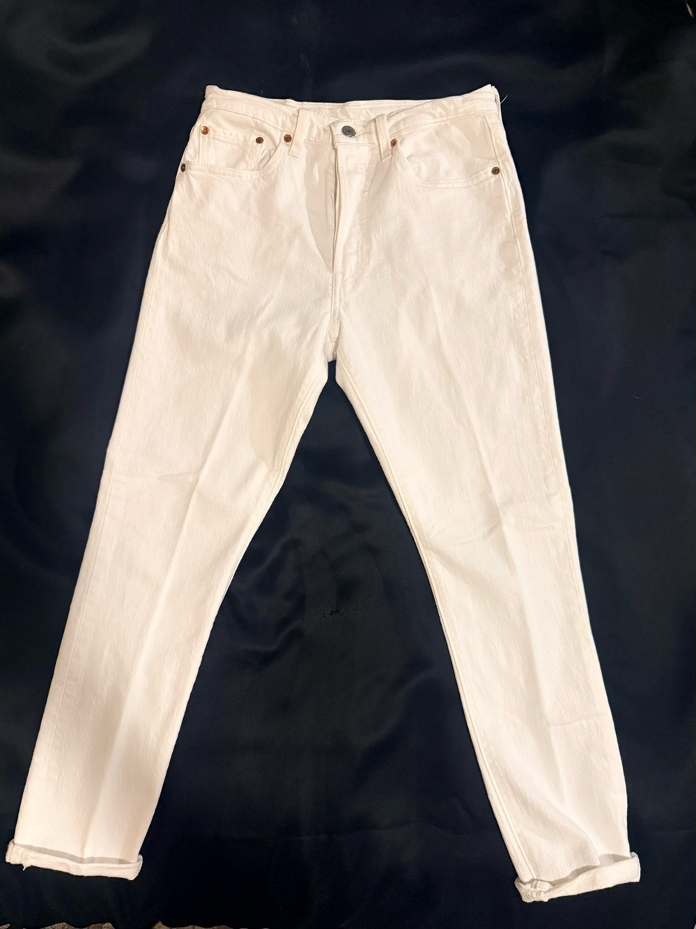 Levi's Women's White Slim Straight Jeans